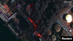 Последствия одного из ударов по порту Усть-Луга