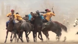 Horsemen Fight For Dead Goat in Kyrgyz Sport Of Kok-Boru