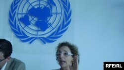 Posebna UN-ova izvjestiteljica za stanovanje Raquel Rolnik u Zagrebu, 13. srpanj 2010. Foto: Enis Zebić