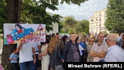 Protest prosvjetnih radnika u Mostaru, BiH, 2. 10. 2024.