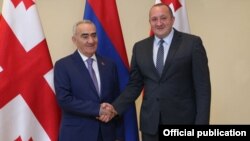 Վրաստանի նախագահ Գիորգի Մարգվելաշվիլիի և Հայաստանի Ազգային ժողովի նախագահ Գալուստ Սահակյանի հանդիպումը Թբիլիսիում, 7-ը հոկտեմբերի, 2014թ․