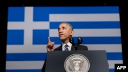 Gresiýa, Prezident Barak Obama söz sözleýär. 