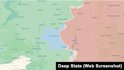 Лиманський напрямок на мапі DeepState станом на 14 жовтня 2026 року