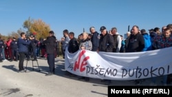 Protest Udruženja "Da ne dišemo Duboko" protiv rada deponije "Duboko" u Užicu, 4. novembra 2024.