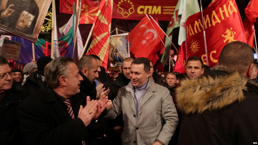 Претседателот на ВМРО-ДПМНЕ, Никола Груевски на митинг на ВМРО-ДПМНЕ и Коалицијата „За подобра Македонија“ во Велес. 28.11.2016