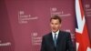 U.K. -- British Foreign Secretary Jeremy Hunt speaks during a joint press conference at the Foreign Office in central London, May 8, 2019