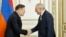 Armenia - Prime Minister Nikol Pashinian meets with Rosatom Director General Alexei Likhachev, Yerevan, September 29, 2026.