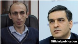 Արցախի և Հայաստանի մարդու իրավունքների պաշտպանները` Արտակ Բեգլարյան (ձախից) և Արման Թաթոյան (աջից)