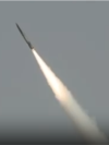 An image released by the Pakistan military showing a missile test. Islamabad said on May 3 that it had conducted a "successful" training launch of a surface-to-surface missile with a range of 450 kilometers. 