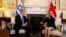 Israeli Prime Minister Benjamin Netanyahu meets U.K. Prime Minister Theresa May at 10 Downing Street in London on February 6