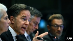 Secretarul general al NATO, Mark Rutte, ține un discurs în timpul unei reuniuni a Comisiei pentru securitate și apărare a Parlamentului European, la Bruxelles, pe 26 ianuarie 2026.
