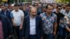 ARMENIA - Armenian opposition leader Nikol Pashinyan arrives to attend at a rally in Yerevan, Armenia, April 30, 2018