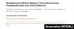 Punimi me titullin: “Globalizmi në Ballkanin Perëndimor: Krimi transnacional, islami fundamentalist dhe aleancat e padrejta”.