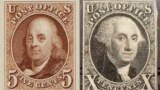 Первые американские почтовые марки, 1847 год. 