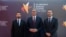 Predsjednik Crne Gore Jakov Milatović i premijer Milojko Spajić sa predsjednikom Srbije Aleksandeom Vučićem na otvaranju samita EU-Zapadni Balkan u Tivtu 4. juna 2026. 