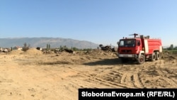 Местото на пожарот во Трубарево.