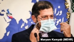 Iranian foreign ministry spokesperson Saeed Khatibzadeh, in a press conference on Monday October 12, 2020.