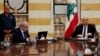 جوزف عون، رئیس‌جمهور لبنان، و نواف سلام، نخست‌وزیر، در جلسه هیئت دولت، ۱۴ مرداد