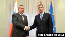 Dmitrij Rogozin i Aleksandar Vučić