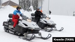 Ռուսաստանի և Բելառուսի նախագահներ Վլադիմիր Պուտինը և Ալեքսանդր Լուկաշենկոն Սոչիում բանակցություններից հետո, 22-ը փետրվարի, 2021թ․