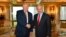 A file photo of Israeli Prime Minister Benjamin Netanyahu (right) with new U.S. President Donald Trump in September last year. 