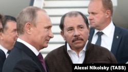 Ruski predsednik Vladimir Putin i nikaragvanski šef države Danijel Ortega, jul 2014.