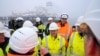 Olaf Scholz kancellár az első németországi LNG-terminál megnyitásán Wilhelmshavenben 2022. december 17-én