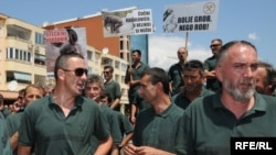 Sa jednog od prošlogodišnjih protesta nikšićkih rudara, foto: savo Prelević