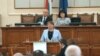 Деница Сачева пред парламента в деня на избирането й за социален министър.