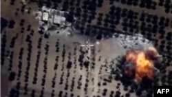 სირიის დაბომბვის კადრი