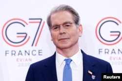 US Treasury Secretary Scott Bessent at a G7 meeting in Paris on May 18.