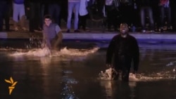 Kanye West Takes Plunge At Yerevan Gig