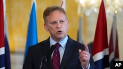 British Defense Secretary Grant Shapps said Ukraine's armed forces "against all odds" had recaptured large parts of the land seized by Russia in its 2022 invasion. (file photo)