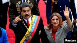 Николас Мадуро жана жубайы Силия Флорес инаугурация иш-чарасында. 2018-жыл.