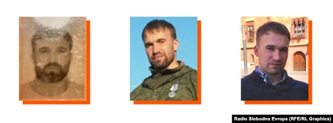 Krajnje lijevo Andrei Beker, fotografija u pasošu kojim je ušao u BiH (Istraga.ba), u sredini i desno – fotografije s društvene mreže Vkontakte i ukrajinske stranice Mirotvorec.
