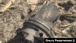 Фрагмент ствола міномету «Молот» після розриву на Рівненському полігоні, 6 липня 2018