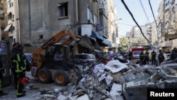 Urmările unui atac israelian în centrul Beirutului. 11 martie 2026.