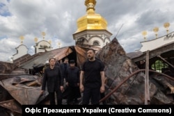 Зеелнський на даху Успенського собору Києво-Печерської лаври, Київ, 15 червня 2026 року