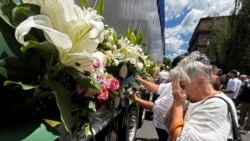 Families of the victims and the people of Sarajevo pay their respects to those killed in the Srebrenica genocide, Sarajevo, July 9, 2026.