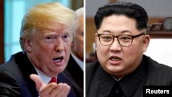 ABŞ-nyň prezidenti Donald Tramp we Demirgazyk Koreýanyň lideri Kim Jong Un