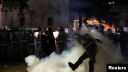 Албанија - протест во Тирана, 24 јануари 2026 година.