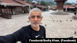 Sadiq Khan, gradonačelnik Londona tokom posjete Baščaršiji, u centru Sarajeva. 
