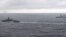 Două nave britanice (în prim plan), monitorizând alte două vase militare rusești în Marea Nordului, 20 octombrie 2016