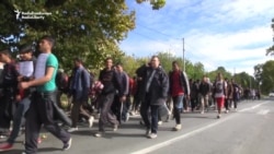 Refugees Begin Protest March To Hungarian Border