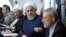 Head of Iran's Judiciary, Sadegh Larijani (left), Iranian President Hassan Rouhani, and Speaker of Parliament Ali Larijani. August 14, 2018.