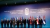 Turkey -- Turkish President Tayyip Erdogan poses with member countries' representatives during the 25th anniversary summit of the Organisation of the Black Sea Economic Cooperation (BSEC) in Istanbul, May 22, 2017