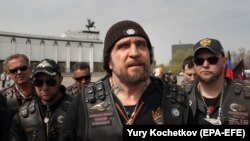 Aleksandar Zaldostanov 'Hirurg' uoči motociklističke trke od Moskve do Berlina, Moskva, 26. april 2019.