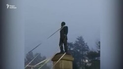 Снос памятника Нурсултану Назарбаеву в Талдыкоргане