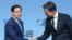 UD Secretary of State Marco Rubio (left) and NATO Secretary-General Mark Rutte in a sign of unity in Sweden, although the top US diplomat had some tough words for the Western alliance.