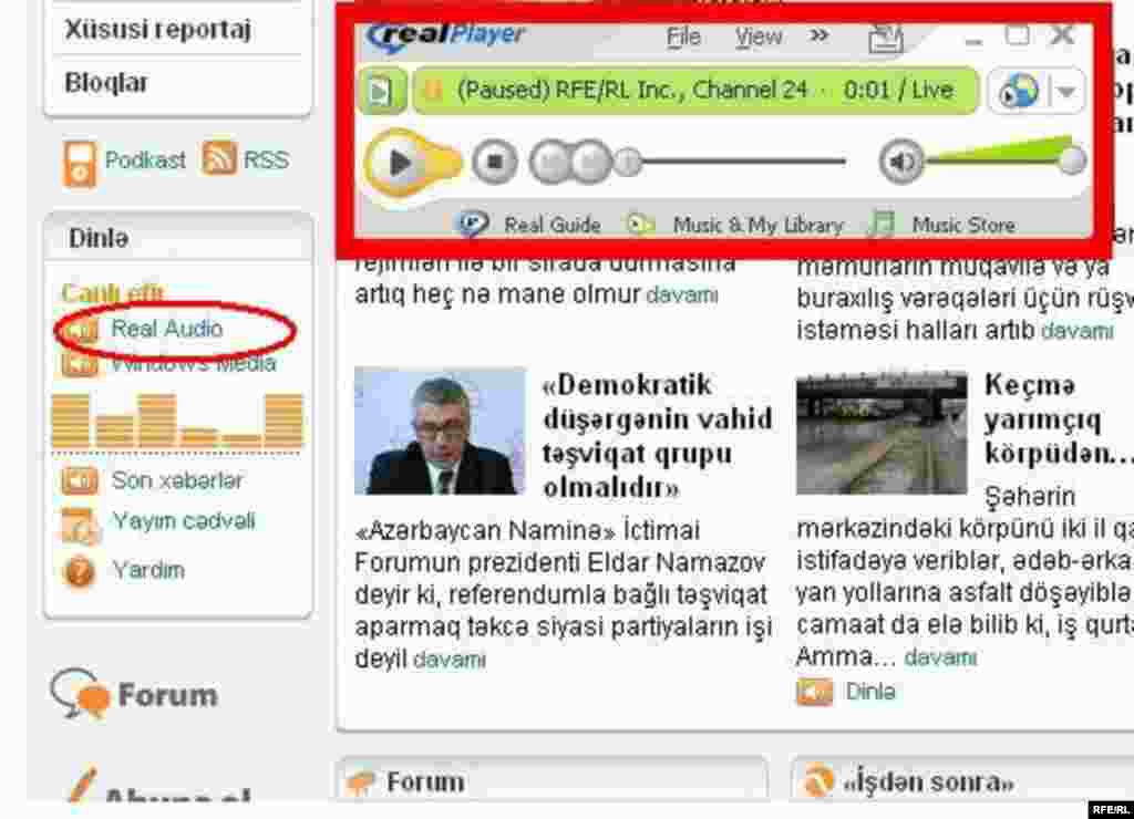 «Azadlıq» radiosunu internetdə necə dinləməli #69